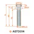 Шпилька колесная M14x2x56x71, d посадки 15,9, дакромет для а/м Ford ASTD014 AIRLINE