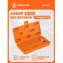 Набор бит для шуруповерта с держателем в кейсе AIRLINE AT-B-20