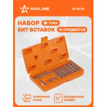 Набор бит для шуруповерта с держателем в кейсе AIRLINE AT-B-21
