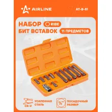Набор бит для шуруповерта с держателем в кейсе AIRLINE AT-B-51