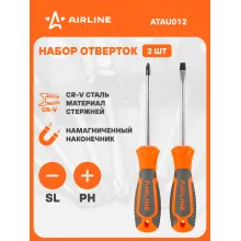 Набор отверток 2 шт крестовые и прямые SL6, PH2 AIRLINE ATAU012