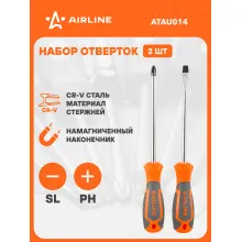 Набор отверток 2 шт крестовые и прямые SL8, PH3 AIRLINE ATAU014