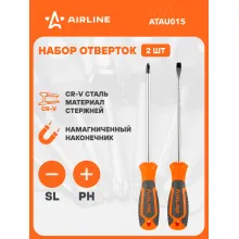 Набор отверток 2 шт крестовые и прямые SL8, PH3 AIRLINE ATAU015