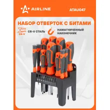 Набор отвёрток 21 пр. в подставке (SL, PH, TORX) блистер ATAU047 AIRLINE
