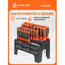 Набор отвёрток, бит и головок 100 пр. в подставке (SL, PH, PZ, HEX, TORX, SQUARE) ATAU049 AIRLINE Набор отвёрток, бит и головок 100 пр. в подставке (SL, PH, PZ, HEX, TORX, SQUARE) ATAU049 AIRLINE