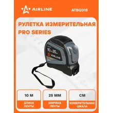 Рулетка строительная измерительная 10 м х 25 мм PRO с автостопом AIRLINE ATBQ018
