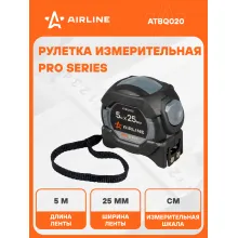 Рулетка строительная измерительная 5 м х 25 мм PRO с автостопом AIRLINE ATBQ020