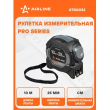 Рулетка строительная измерительная 10 м х 25 мм PRO с автостопом AIRLINE ATBQ022