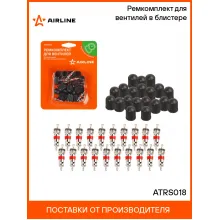 Ремкомплект для вентилей (20 золотников, 20 колпачков на вентиль) AIRLINE ATRS018