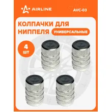 Колпачки на ниппель 4 шт авто, мотоциклов, велосипедов, колясок, хром / колпачки на шинный вентиль алюминий AIRLINE