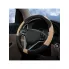 Оплетка на руль M см универсальная защитная, экокожа (песочный/черный) накладки на руль AIRLINE AWC-CM-07M