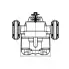 Суппорт тормозной для автомобилей Suzuki Jimny II (98-)/III (03-) передний d=51мм левый/правый CF 000097 TRIALLI