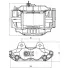 Суппорт тормозной для автомобилей Toyota Land Cruiser 80 (89-)/Hilux (89-)/(97-) передний левый d=43мм CF 002433 TRIALLI