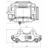 Суппорт тормозной для автомобилей Toyota Land Cruiser 80 (89-)/Hilux (89-)/(97-) передний правый d=43мм CF 002434 TRIALLI