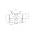 Цилиндр тормозной для автомобилей Citroen Berlingo (96-) / Peugeot Partner (96-) задний левый / правый d=22.2мм CF 0316 TRIALLI