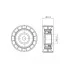 Ролик приводного ремня для автомобилей BMW 5 E39 (95-)/7 E38 (94-) 3.5i/4.4i (опорный) CM 5848 TRIALLI