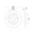 Диски тормозные для автомобилей Mazda 3 (13-) задние d=265 DF 073407 TRIALLI