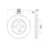 Диски тормозные для автомобилей Mazda 2 (07-) передние d=258 окрашенные DF 073409 TRIALLI