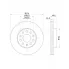 Диски тормозные для автомобилей Skoda Octavia A7 (13-) / VW Jetta (11-) передние d=276 DF 084310 TRIALLI