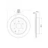 Диски тормозные для автомобилей Nissan Patrol (10-) / Infiniti QX56 / QX80 (10-) задние d=350 DF 084407 TRIALLI