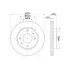 Диски тормозные для автомобилей Hyundai Elantra (00-)/Matrix (01-) передние d=257 DF 084611 TRIALLI