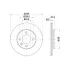 Диски тормозные для автомобилей VW Polo (95-) / (99-) / Lupo (98-) передние d=239, thk=18; вентилируемые, окрашенные DF 150006 TRIALLI