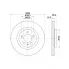 Диски тормозные для автомобилей Skoda Octavia (96-)/Volkswagen Golf IV (97-) передние d=280 DF 180109 TRIALLI