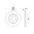 Диски тормозные для автомобилей Mazda 626 (97-) / Premacy (99-) передние d=258 DF 250108 TRIALLI