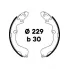 Колодки тормозные барабанные для автомобилей Kia Carens (02-) 229x30 GF 4570 TRIALLI