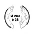 Колодки тормозные барабанные для автомобилей Honda Civic IV (94-) 203x38 GF 4672 TRIALLI