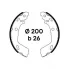 Колодки тормозные барабанные для автомобилей Suzuki Swift (10-) 200x26 GF 4698 TRIALLI