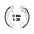 Колодки тормозные барабанные для автомобилей Nissan Micra (03-) 180x28 GF 4728 TRIALLI