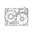 Электровентилятор охлаждения для автомобилей RX II (03-) 3.0i [1MZ-FE] (2 вент.) (с кожухом) LFK 1929 LUZAR