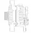 Генератор для автомобилей Opel Astra G (98-)/Zafira A (01-) 100 А LG 0561