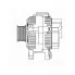 Генератор для автомобилей Toyota Rav 4 (00-) 2.0i/Camry V30 (01-) 2.4i MT 90A LG 1927 StartVolt