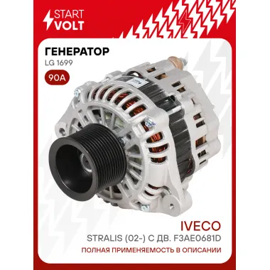 Генератор для автомобилей Iveco Stralis (02-) 90 А LG 1699