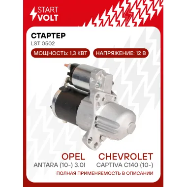 Стартер для автомобилей Chevrolet Captiva C140 (10-)/ Opel Antara (10-) LSt 0502