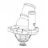 Термостат для автомобилей Ford Mondeo III (00-)/Mondeo IV (07-) 1.8i/2.0i (90°С) (алюминиевый корпус) LT 1028 LUZAR