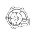 Насос водяной для автомобилей Mitsubishi Pajero Sport (15-)/L200 (15-) 2.4Di-D [4N15] LWP 1105 LUZAR