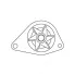 Насос водяной для автомобилей Peugeot 206 (98-)/307 (01-) 1.4i [ET3J4] (шкив 18 зуб.) LWP 2003 LUZAR