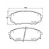 Колодки тормозные дисковые для автомобилей Hyundai Santa Fe (18-) / Kia Sorento (15-) с колёсными дисками R17 передние PF 0877 TRIALLI