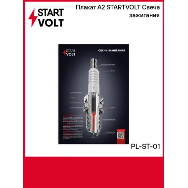 Плакат А2 STARTVOLT Свеча зажигания PL-ST-01 StartVolt