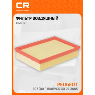 Фильтр воздушный для автомобилей Citroen C4, Peugeot 307, фильтр-патрон CARVILLE RACING TR251011