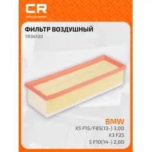 Фильтр воздушный для автомобилей BMW (5 X3 X4 X5) / БМВ, фильтр-патрон CARVILLE RACING TR34120