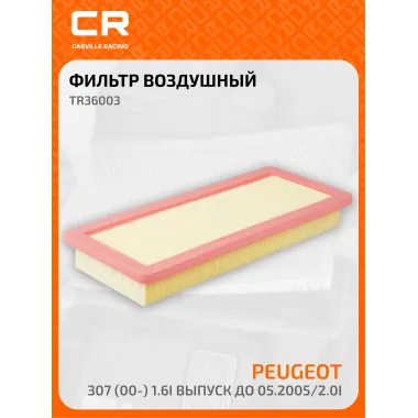 Фильтр воздушный для автомобилей CITROEN DS MINI PEUGEOT / Ситроен ДС МИНИ Пежо, фильтр-патрон CARVILLE RACING TR36003