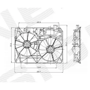 Диффузор радиатора для Toyota Sienna II