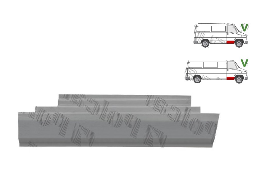 Порог (правый) для Citroen C25 (280,290) Порог (правый) для Citroen C25 (280,290)