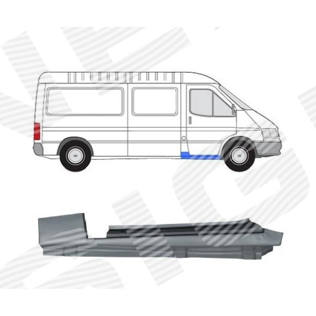Порог (правый) для Ford Transit III