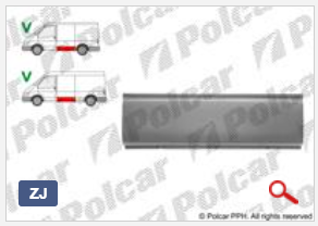 Ремкомплект обшивки боковины (левый) для Ford Transit IV,V
