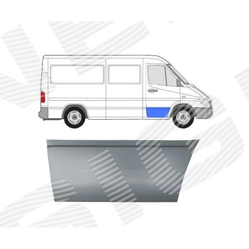 Железо двери (правой) для Mercedes Sprinter (901-905)